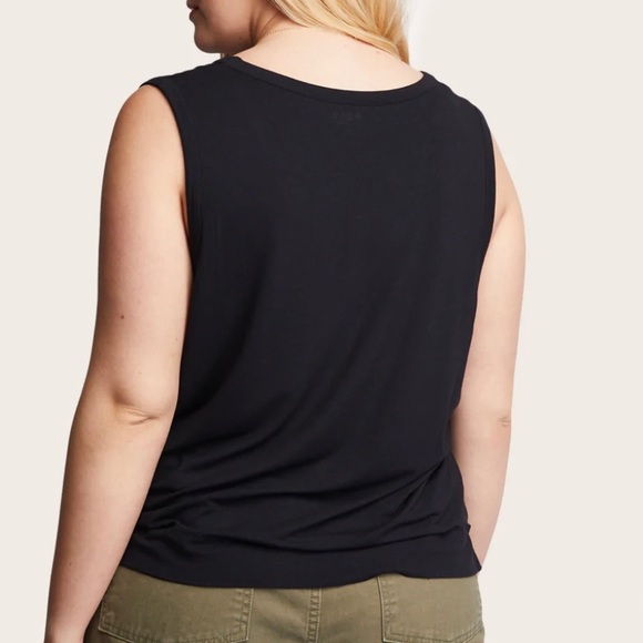 NWT ABLE Angela Drapey Tank in black - Picture 2 of 7